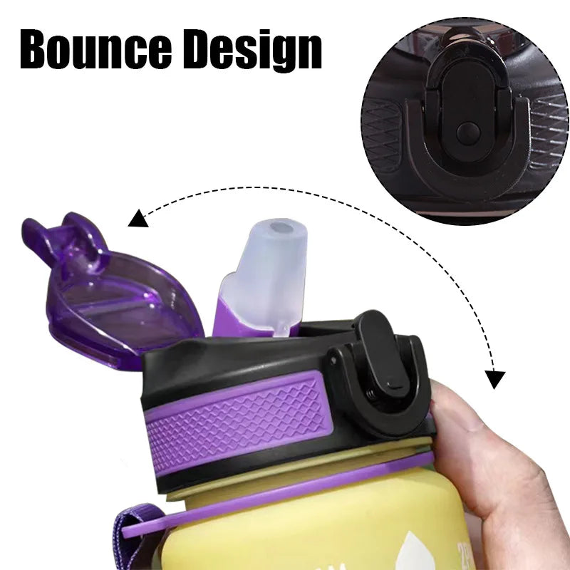 Motivations-Sportflasche für unterwegs und Fitness